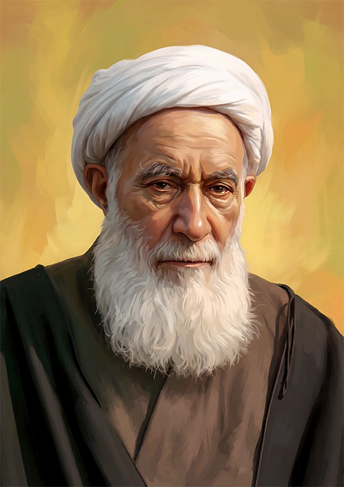 تصویرسازی چهره آیت الله حاج آقا مرتضی تهرانی